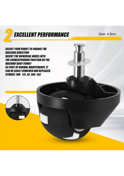 Anker Eufy Robovac Için Universal Wheel 11S 30 30C 15C 12 25C 35C Robot Vakum Süpürge Yedek Parçaları (Yurt Dışından) indirimleri