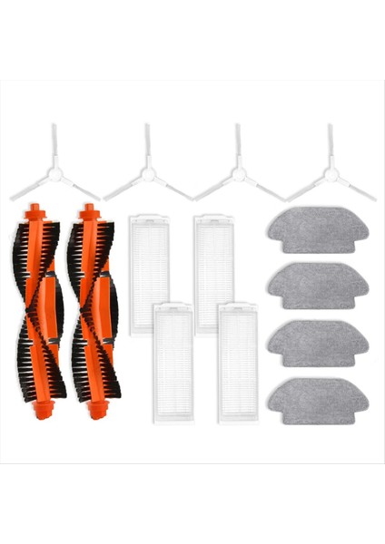 Xiaomi Robot Vakum T12 / S10 / S10 / B106 Yedek Aksesuarlar Parçalar Ana Yan Fırça Hepa Filtre Mop Bezi (Yurt Dışından)