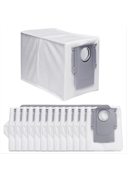 14 Paket Toz Torbaları Roborock Q Revo Robot Elektrikli Süpürge Büyük Kapasiteli Tek Kullanımlık Torba Replasman (Yurt Dışından)