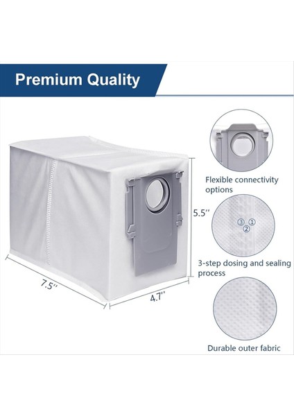 14 Paket Toz Torbaları Roborock Q Revo Robot Elektrikli Süpürge Büyük Kapasiteli Tek Kullanımlık Torba Replasman (Yurt Dışından) fiyatları