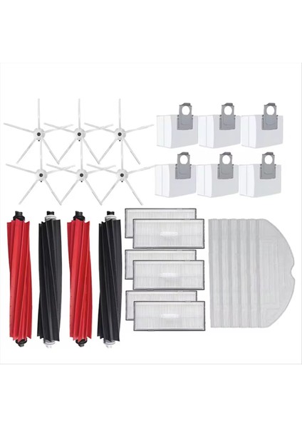 Roborock S8 S8+ Robot Vakum Ana Yan Fırça Paspası Hepa Filtre Toz Torbası Temizlik Haddeleme Fırçası Aksesuarları (Yurt Dışından)