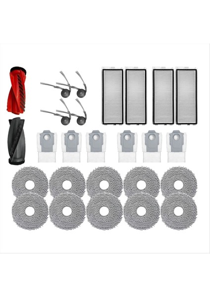 Roborock Qrevo Curv Değiştirme Aksesuarları Hepa Filtre Mop Bez Toz Torbası Ana Yan Fırça (Yurt Dışından)