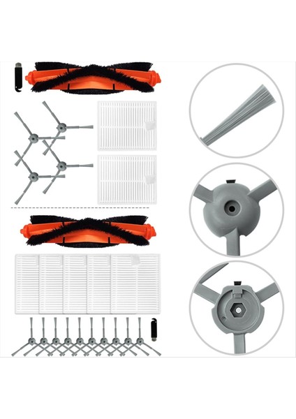 Lubuelu L20 Honiture V8 Pro Robot Vakum Süpürge Ana Yan Fırça Hepa Filtreleri Yedek Kit (Yurt Dışından) fırsatları