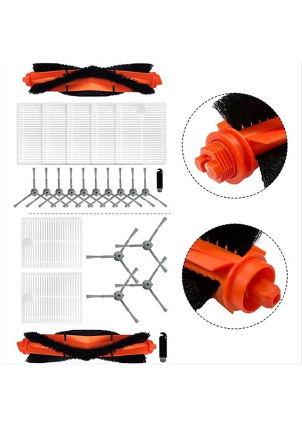 Lubuelu L20 Honiture V8 Pro Robot Vakum Süpürge Ana Yan Fırça Hepa Filtreleri Yedek Kit (Yurt Dışından) indirimleri