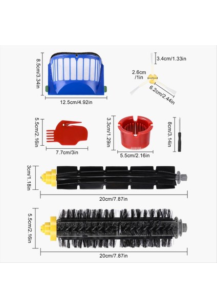Irobot Roomba Için Yedek Parça Fırçaları 600 Serisi 605 606 ve 500 Serisi 564 585 595, Filtre, Fırça Aksesuar Kiti (Yurt Dışından) fiyatları