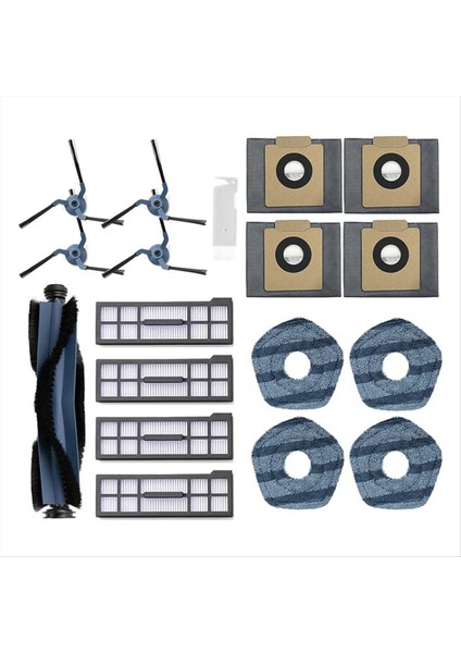 Eufy X10 Pro Omni Için Robot Vakum Temizleyici Parçalar Ana Yan Fırça Paspas Bezi Hepa Filtre Toz Torbası Aksesuarları Yedek Parçalar (Yurt Dışından)