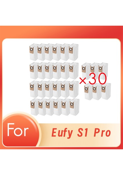 Eufy S1 Pro Sweeper Aksesuarları Için 30 Pcs Toz Torbaları Sarf Malzemeleri Toz Torba Dokuma Çanta Süpürücü Aksesuarları Temiz Aracı (Yurt Dışından)