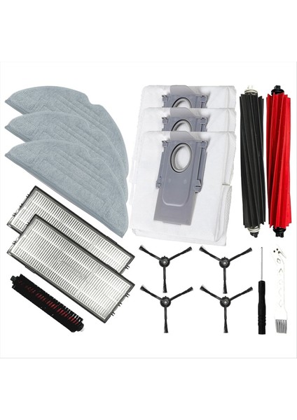 Roborock S8 Pro Ultra G20 Vakum Süpürge Yedek Parçalar Ana Yan Fırça Hepa Filtre Mop Bez Tuz Torbaları (Yurt Dışından)