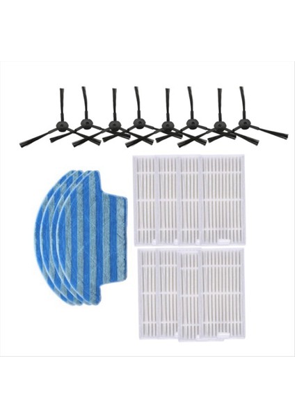 Ilıfe V55 Pro Robotik Vakum Süpürge Hepa Filtre Yan Fırça Paspas Bezleri Rag Yedek Yedek Kit Aksesuar (Yurt Dışından)