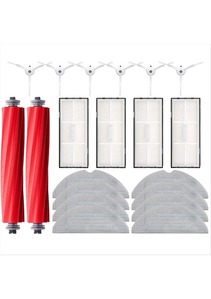 Roborock S7 Maxv Ultra S7 Pro Ultra Robot Vakum Aksesuarları Mop Hepa Filtre Toz Çantası Temizlik Yuvarlanma Fırçası, A (Yurt Dışından)