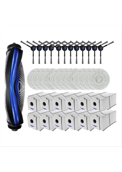 Ecovacs Için Debot N30 Omni / N30 Pro Omni Değiştirme Ana Yan Fırça Paspas Kumaş Toz Çanta Aksesuarları Parçaları (Yurt Dışından)