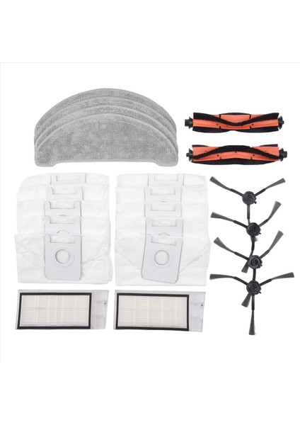 Yuvarlanan Yan Fırça Hepa Filtre Mops Bezleri Xiaomi Roidmi Eve Için Toz Çantaları Plus Robot Vakum Süpürge Parçaları (Yurt Dışından)