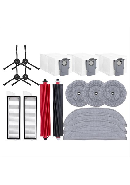 Roborock S8 Maxv Ultra/s8 Max Ultra Aksesuarlar Çift Ana Silindir Fırça Yan Fırça Filtre Paspas Pedleri Toz Çanta Parçaları (Yurt Dışından)
