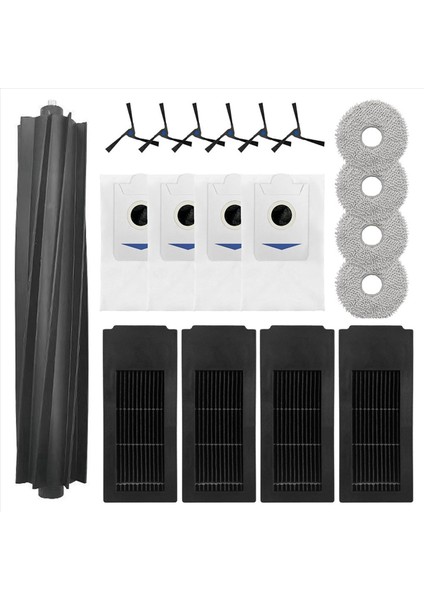 Ana Kauçuk Fırça Yan Fırça Hepa Filtreler Toz Torbaları Paspas Bezleri Ecovacs Deebot X2 X2PRO Robot Vacum (Yurt Dışından) modelleri