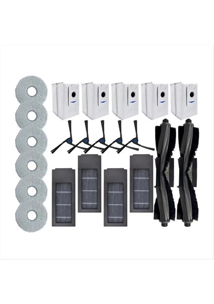Ecovacs Deebot X2 Omnı/ X2 Pro/ X2 Robot Vakum Aksesuarları Silindir Ana Yan Fırça Filtre Mop Bez Tuz Torbası Parçaları (Yurt Dışından)