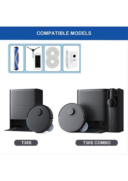 Ecovacs Deebot T30S/ T30S Combo Robot Vakum Süpürge Aksesuarları Kiti Için Yedek Parçalar (Yurt Dışından) fırsatları