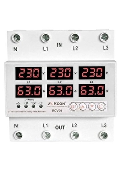 Rcv 04RAY Tipi Trifaze Akım Koruma modelleri
