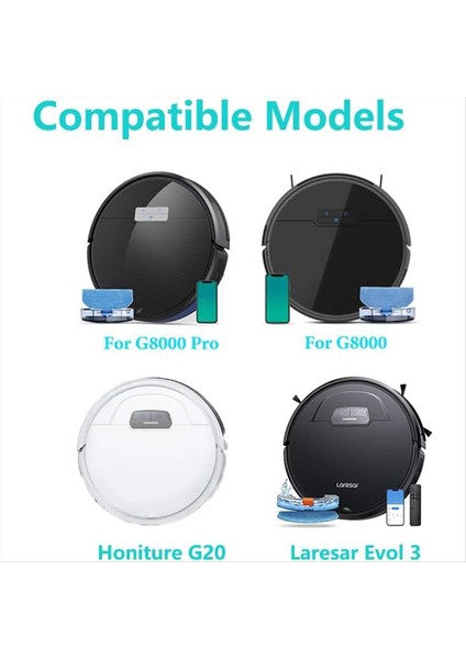 Tikom G8000/G8000 Pro Honiture G20 G20 Pro Laresar Evol 3 Robot Vakum Süpürge Aksesuarları Için 15 Adet Yedek Parçalar (Yurt Dışından) fiyatları