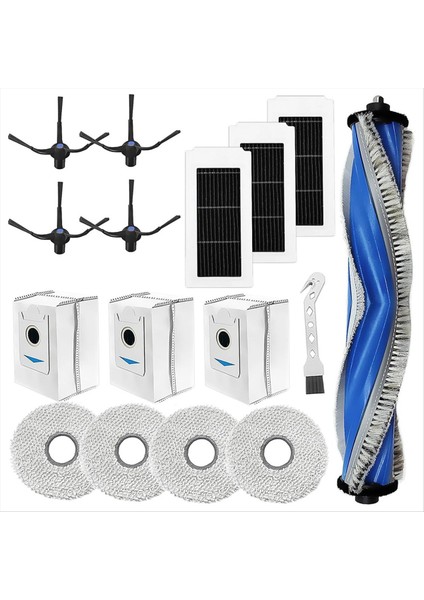 Ecovacs Deebot X5 Omnı / X5 Pro Vakum Süpürge Yedek Parça Ana Yan Fırça Hepa Filtre Mop Bez Torbaları (Yurt Dışından)