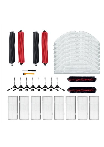 Roborock S8 Plus S8+ S8 Pro Ultra Robot Vakum Ana Yan Fırça Posta Filtresi Otomatik Temizlik Fırçası Aksesuarları (Yurt Dışından)