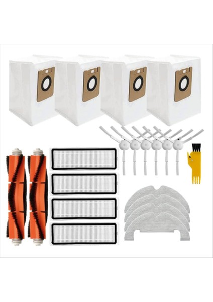 21PCS Xiaomi Dreame Bot D10 Için Aksesuar Kiti Plus RLS3D Robot Vakum Ana Yan Fırça Hepa Filtre Toz Torbası Mop Rag (Yurt Dışından)