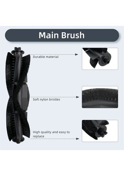 Tikom G8000 / G8000 Pro / Honiture Için G20 Roller Ana Yan Fırça Hepa Filtre Mop Bezleri Rag Robot Vakumları Yedek Parçalar (Yurt Dışından) modelleri