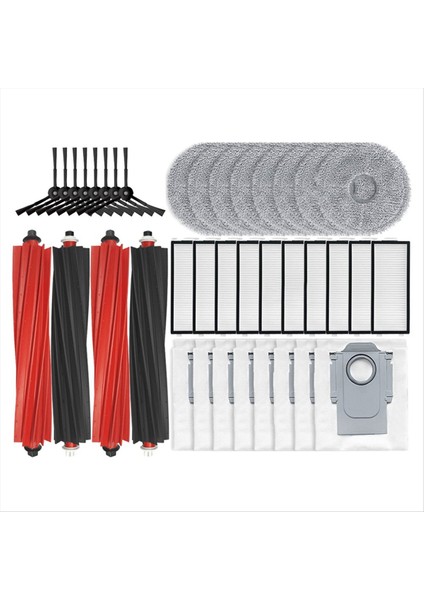 Roborock V20 / P10S Pro Robot Vakum Süpürge Parçaları Ana Yan Fırça Paspası Filtre Toz Torbası Değiştirmeleri (Yurt Dışından)