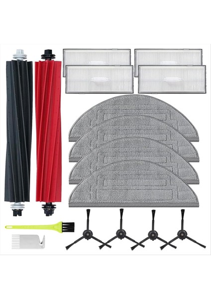 Roborock S8 Pro Ultra Robot Için Vakum Süpürücü Ana Yan Fırça Hepa Filtre Mop Bez Toz Torbaları Yedek Yedek Parçalar (Yurt Dışından)