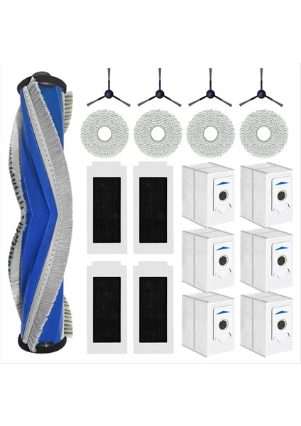 Ecovacs Deebot T30S/ T30S Combo Robot Vakum Ana Yan Fırça Paspas Pedleri Hepa Filtre Toz Torbaları Aksesuarlar (Yurt Dışından)