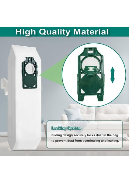 6pcs Yedek Yedek Parçalar Riccar Surpalit Için Toz Çanta R10S R10D R10O Robot Vakum Süpürge Çöp Torbası (Yurt Dışından) fırsatları