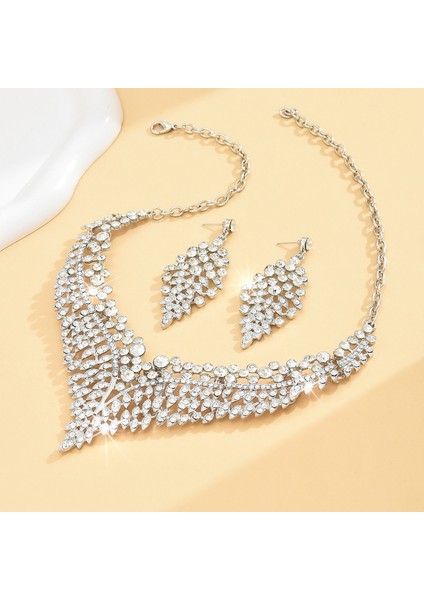 Kolye Küpe Seti, A Tılı Retro Tarzda Zarif Tasarım, Ziyafet Elbisesi Için Renkli, Yüksek Kali Kadın Modeli (Yurt Dışından) indirimleri