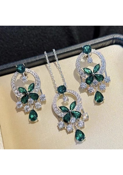 Yüksek Kali Tam Elmas Bahçe Kolye Kadın Şık, Zarif ve Prestijli Tam Elmas Küpe (Yurt Dışından) indirimleri