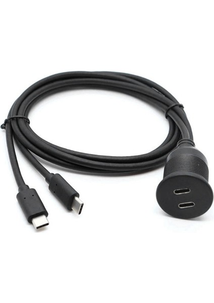 USB Tip C Uzantı Kablosu 1m Erkek - Kadın Çift Port Su Geçirmez Araba Montaj Kablosu Araba Kamyonu Teknesi Için Usb3.1 (Yurt Dışından) fiyatları