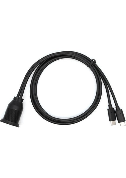USB Tip C Uzantı Kablosu 1m Erkek - Kadın Çift Port Su Geçirmez Araba Montaj Kablosu Araba Kamyonu Teknesi Için Usb3.1 (Yurt Dışından) modelleri