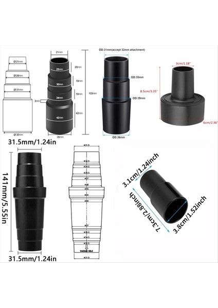 Hortum Adaptörü Universal - Vakum Süpürge Adaptör Kauçuk, Vakum Süpürge Adaptörü - Hortum Redüktör (Yurt Dışından) fırsatları