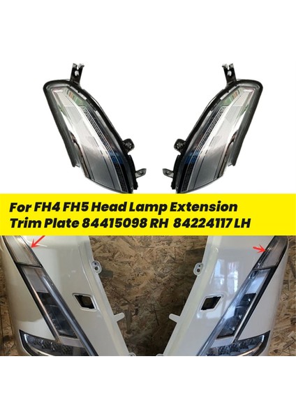 Volvo Trucks Serisi Için Kamyon Ön Far Uzatma Plakası Fh4 Fh5 Far Sisi Sürüş Işık Çerçevesi Trim 84415098 Rh (Yurt Dışından) indirimleri