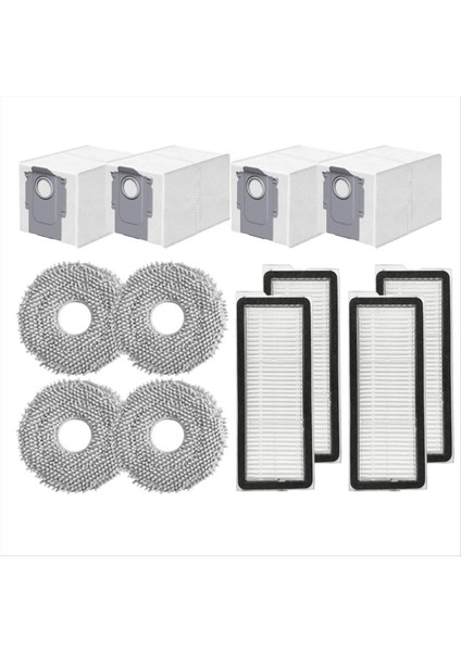 Roborock Qrevo Curv / P20 Pro Robot Vakum Yedek Parçaları Hepa Filtre Mop Bez Toz Torbası Aksesuarları Için Uyumlu (Yurt Dışından)