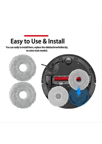 Roborock Qrevo Curv / P20 Pro Robot Vakum Yedek Parçaları Hepa Filtre Mop Bez Toz Torbası Aksesuarları Için Uyumlu (Yurt Dışından) modelleri