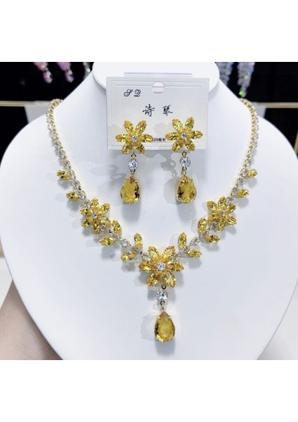 Hafif Lüks, Zarif ve Şık Zirkonlu Lüks Kolye-Küp Küpe Seti, Popüler, Detaylı Işçilikli Buz Çiçeği Desenli, Her Kombinle Uyumlu Şık Takı (Yurt Dışından) fiyatları