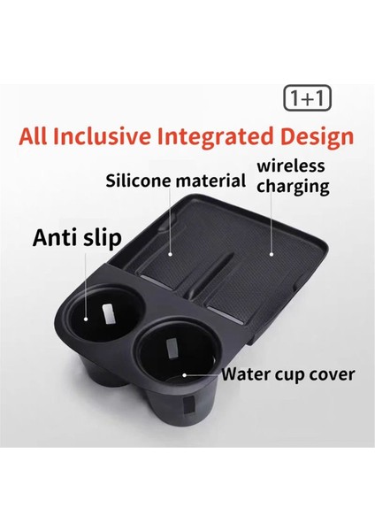 Araba Kablosuz Şarj Silikon Pad Slip Anti-Sweet Su Kupası Tutucu Xpeng G6 2023 2024 Aksesuarları (Yurt Dışından) modelleri