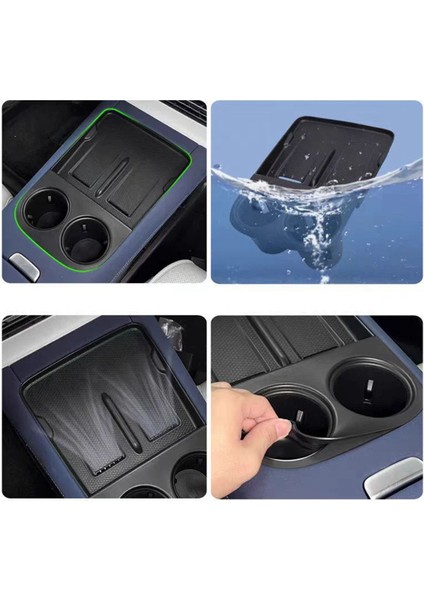 Araba Kablosuz Şarj Silikon Pad Slip Anti-Sweet Su Kupası Tutucu Xpeng G6 2023 2024 Aksesuarları (Yurt Dışından) fırsatları