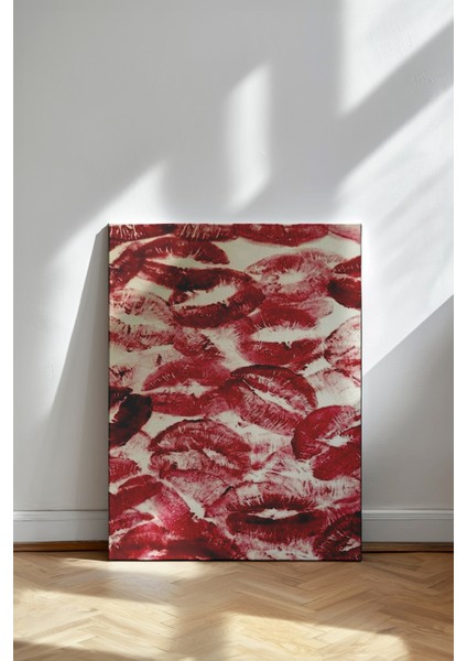 Kırmızı Dudak Baskıları - Kanvas Tablo - Pop Art Şehvetli Modern Duvar Dekoru fiyatları