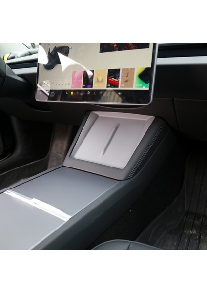 Tesla Model 3 Için Highland 2024 Merkez Konsolu Organizatör+Koltuk Depolama+Kupa Tutucu Ekleme+Kablosuz Şarj Mat, Gri (Yurt Dışından) modelleri