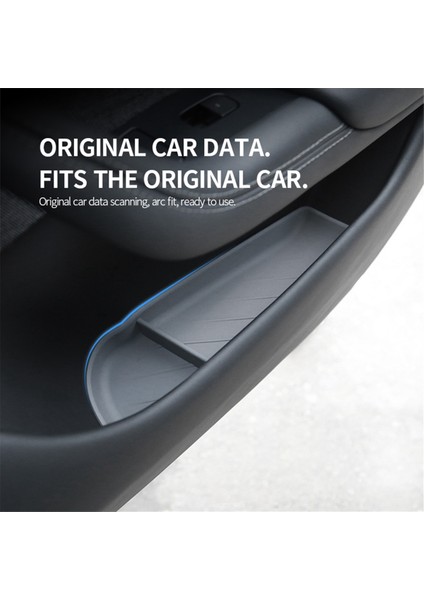 Tesla Model S Kapı Yan Depolama Kutusu Araba Kapı Kolu Şemsiye Tepsisi Organizatör Su Geçirmez Silikon Pad Siyah (Yurt Dışından) fırsatları