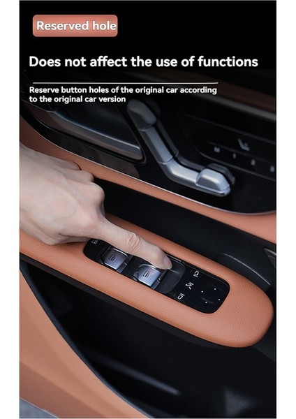 Aksesuarlar Kapı Penceresi Cam Kaldırma Düğmesi Kapak Trim Çerçeve Deri Sticker Mercedes Benz Glc Sınıf Kahverengi 23-24 Lhd (Yurt Dışından) indirimleri