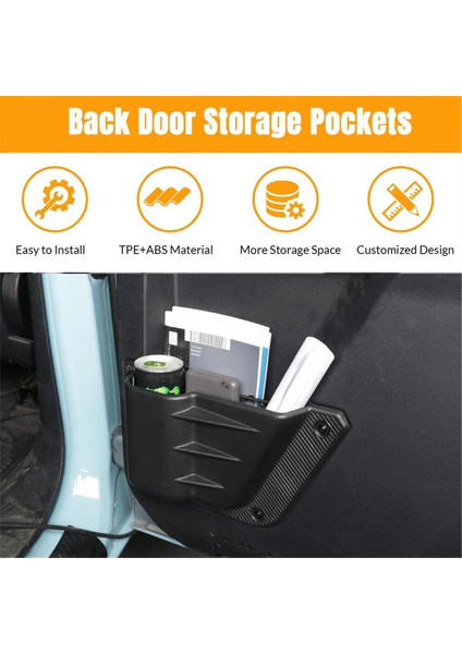 Ford Bronco 2021-2024 Için Kapı Depolama Cepleri, Kapı Tarafı Organizatör Depolama Genişletme Aksesuarları Arka Kapı (Yurt Dışından) modelleri