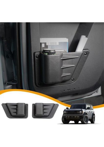 Ford Bronco 2021-2024 Için Kapı Depolama Cepleri, Kapı Tarafı Organizatör Depolama Genişletme Aksesuarları Arka Kapı (Yurt Dışından) fırsatları