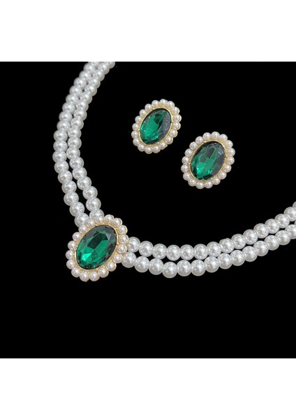 Inci Kolye Düğün Mücevher Kolye Küpe Seti (Yurt Dışından) fırsatları