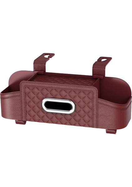 Araba Koltuğu Arka Depolama Kutusu Çok Fonksiyonlu Otomatik Doku Evrensel Arka Koltuk Su Kupası Tutucu Asma Organizatör Kırmızı (Yurt Dışından)
