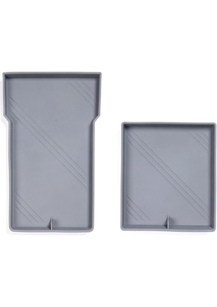 Tesla Model 3 Için Highland 2024 Merkez Konsol Organizatör Tepsi Pad Silikon Kolçak Saklama Kutusu Alt Alt Mat, Gri (Yurt Dışından)